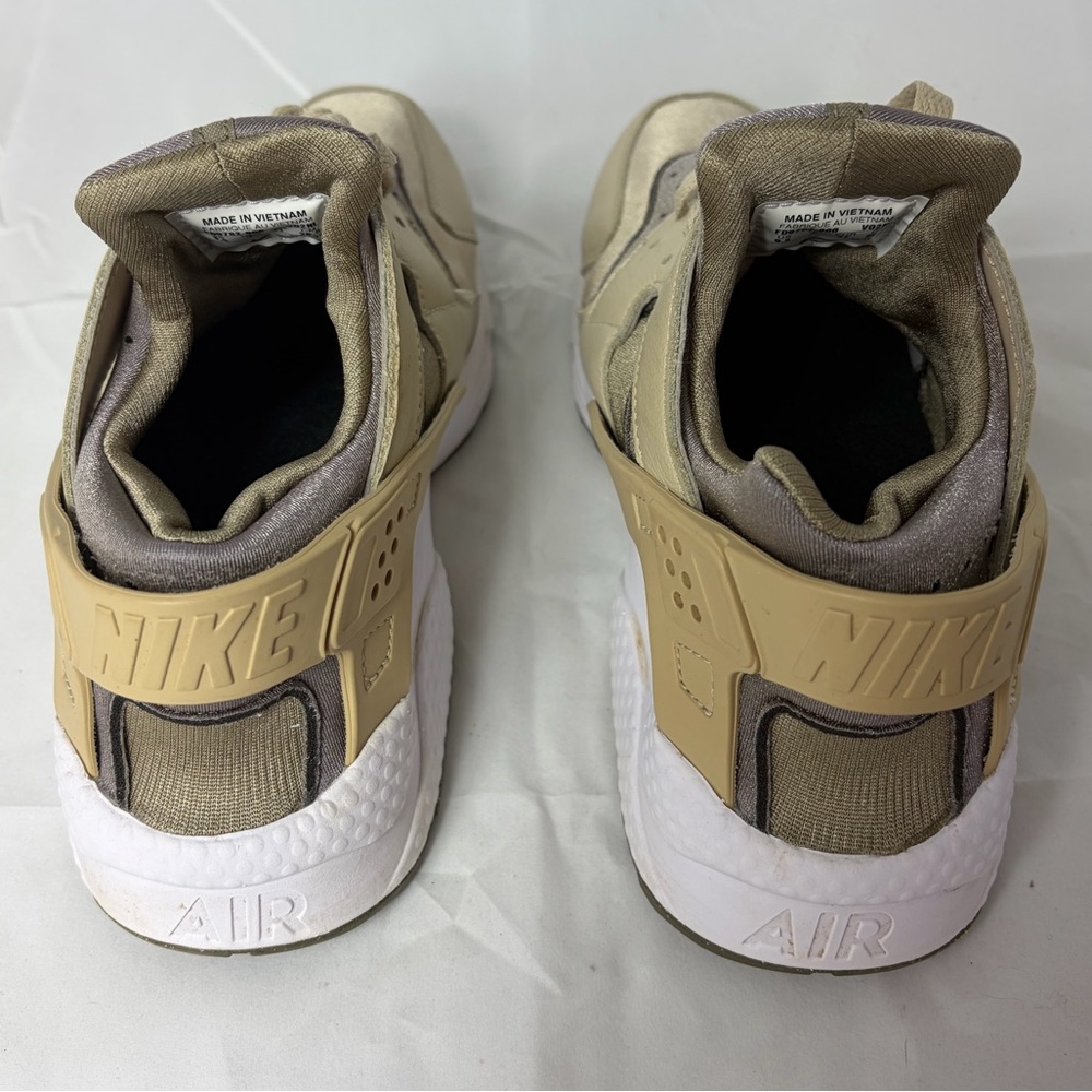Air Huarache Light Bone / Neutral Olive Running Tennis Shoe Womans 9.5 GUC - Picture 4 of 6